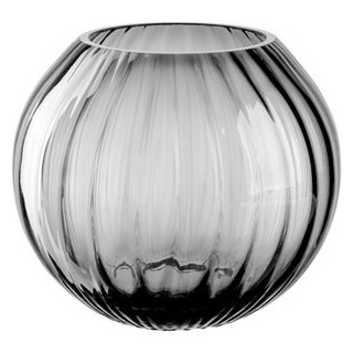Leonardo Vase 038941 Poesia, Glas, grau, Tischvase, Kugelvase, rund, Höhe 18 cm