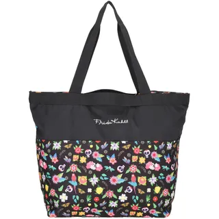 Frida Kahlo Strandtasche 62213 schwarz + blumen