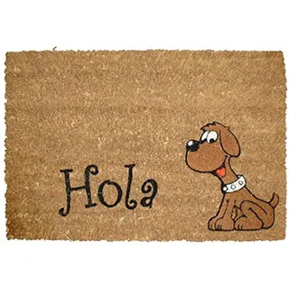 TARRÉS Fußmatte Coco Design 40 x 60 cm 100% Kokosnuss Exclusiv Hund Hola