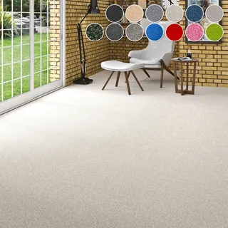 OTTO home Zephyra Teppichboden 400 x 100 cm Beige/Weiß