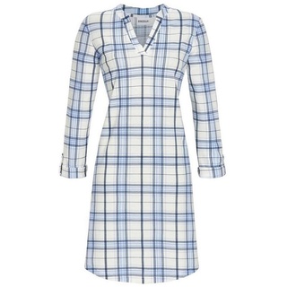 Ringella Nachthemd Damen Schlafshirt kariert (1-tlg) Baumwolle blau 48