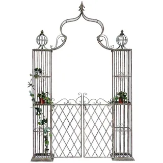 DanDiBo Ambiente Rosenbogen mit Tor Pforte 275 x 170 cm Metall