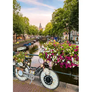 Ravensburger Erwachsenenpuzzle 1000 Teile - Fahrrad und Blumen in Amsterdam