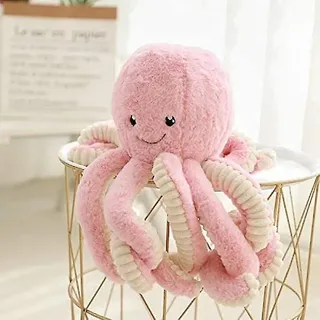Plüschoktopus, Niedliches Meerestier, Plüschtier, Simulation, Weiches Plüschkissen, Spielzeug, Baumwolle – Rosa