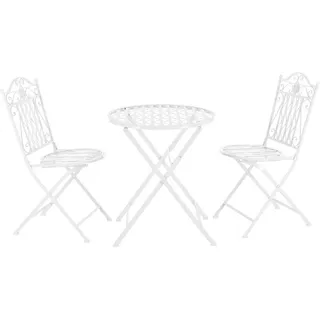 [en.casa] Biella Set 3-tlg. weiß klappbar