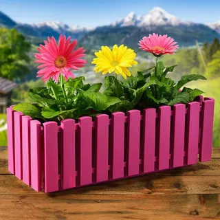 Buri Balkonkasten 75 x 18,5 x 17 cm weiß