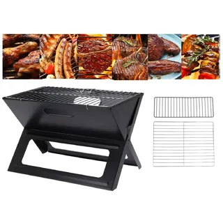 Holzkohlegrill Grill BBQ Klappgrill Faltgrill Camping Tragbar Picknick Edelstahl