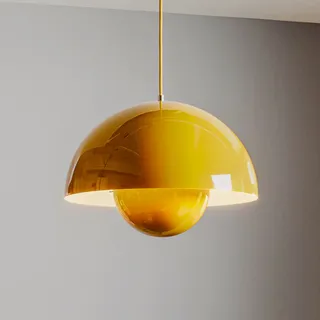 Pendelleuchte &Tradition, Flowerpot VP7, dimmbar, Gelb, für Wohnzimmer, Metall, Design - 27