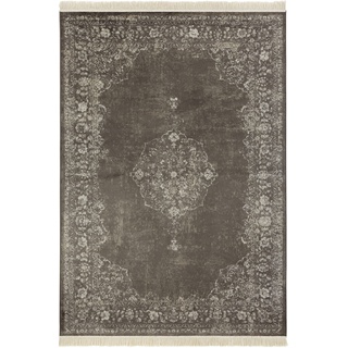 Teppich NOURISTAN "Orient Vintage Medaillon" Teppiche Gr. B/L: 160 cm x 230 cm, 5 mm, 1 St., braun (dunkelbraun, taupe) Orientalische Muster