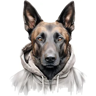 GRAZDesign Wandtattoo Hund Belgischer Malinois Cooles Motiv für Wohnzimmer, Schlafzimmer, Jugendzimmer, Wandsticker als Wanddeko, Wandaufkleber - 70x57cm