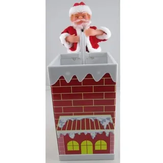 Musikalischer Automat – Weihnachtsmann – Kletternder Weihnachtsmann – Rot – Für Drinnen – Aa-batterien Enthalten