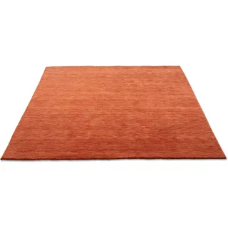 Wollteppich HOME AFFAIRE "Karchau" Teppiche Gr. B/L: 60 cm x 90 cm, 13 mm, 1 St., orange (terracotta) Esszimmerteppiche Handweb Teppich, meliert, reine Wolle, handgewebt, brilliante Farben