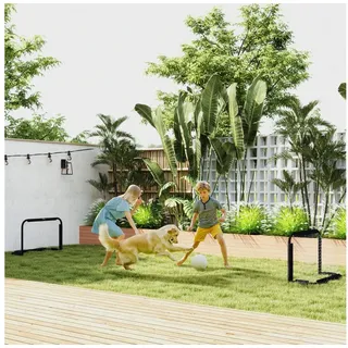 Homcom Fußballtor Schwarz 90 x 36 x 60 cm