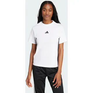 adidas Essentials 3-Streifen Cotton Kurzarm-T-Shirt White / Black XS