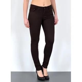 ESRA Stoffhose Damen High Waist Skinny Hose Stoffhose Stretch H520 Damen Stretch Skinny Stoffhose High Rise Stoffhose Damen Stretch Hose braun 54