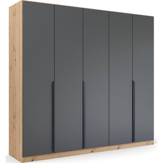 rauch Drehtürenschrank Dark&Wood by Quadra Spin im Industrial Style mit Metallgriffstangen grau 226 cm x 210 cm x 54 cm