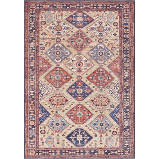 Teppich ELLE DECORATION "Afghan Kelim" Teppiche Gr. B/L: 160 cm x 230 cm, 5 mm, 1 St., rot Esszimmerteppiche