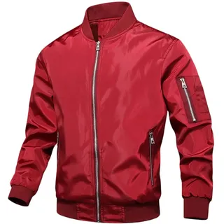 Bomberjacke Herren Jacken Sommerjacke Herrenjacke Business Jacke Sommer Sommerjacken Blouson Übergangsjacke Leichte Männer College Jacket Schwarz Baseball Coole Bluson-Herren Kurzmantel
