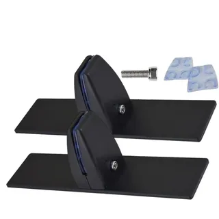 dzqad Metall Basis Ständer Für Glas Kaminschutzgitter - 2 Stück Robustes Zubehör Mit Verstellbaren Clips - Kamin Metall Grundhalterung,Für Winter Innenbereich Zuhause Zimmer Wohnheim Wohnung Büro