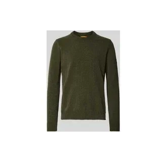 Slim Fit Pullover in Strick-Optik Modell 'Chinile', Oliv, M