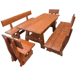 Gartenmöbel 5tlg. Set Tisch Bank Stühle Gartentisch JVmoebel
