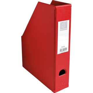 Exacompta 90155E Stehsammler (aus festem PVC mit aufgeklebtem Etikettenhalter und Griffloch, Rücken 70 mm) 1 Stück, rot