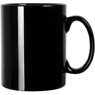 Smilatte 600ml Extra große Keramik Kaffeetasse, M017 Classic Porzellan Boss Super Gross Tasse Big Teetasse mit Griff für Büro und Zuhause, Schwarz