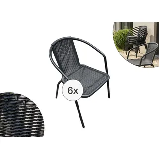 LC Garden Garvista Gartenstuhl 54 x 52 x 72 cm schwarz 6 St.