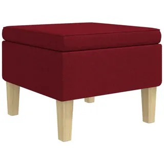 vidaXL Hocker mit Holzbeinen 0 x 0 x 0 cm Weinrot