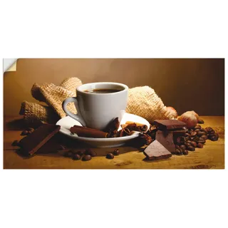 ARTland Wanddeko Wandtattoo selbstklebende Vinylfolie 100x50 cm Kaffee Kaffeetasse Coffee Cafe Rösterei Getränke S7PK