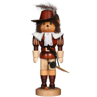 Nutcrackers Nussknacker Gestiefelter Kater natur - 37,5cm - Original Erzgebirge - Christian Ulbricht