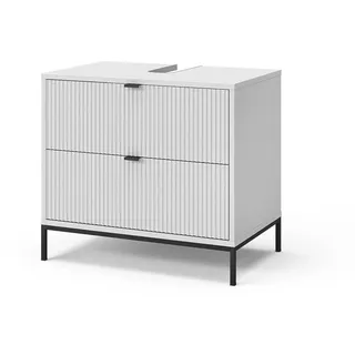Vicco Waschbeckenunterschrank Eliza Weiß 70 x 63 cm mit 2 Schubladen