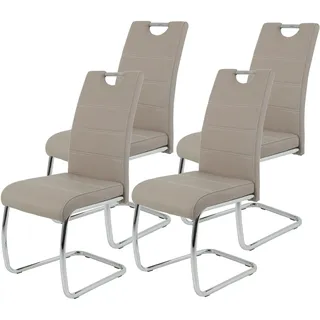 Hela Schwingstuhl Flora Kunstleder cappuccino 4er Set