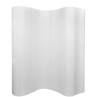 Paravent aus Bambus, faltbar, Sichtschutz aus Bambus, Raumteiler, Schlafzimmer, 250 x 165 cm, Weiß