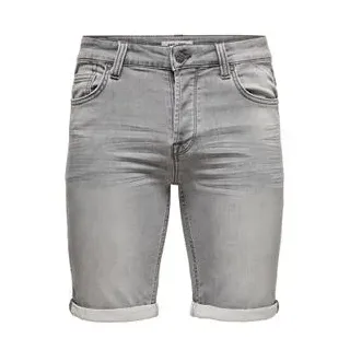 Only & Sons Jeansshorts Grau M