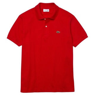 Lacoste Poloshirt Poloshirt Polo Kurzarmshirt aus (1-tlg) grün|rot M