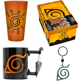 NARUTO SHIPPUDEN - Szklanka XXL + 3D Brelok +3D Kubek