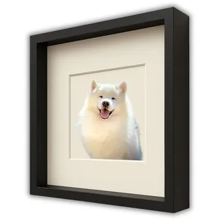 Tiefer 3D-Rahmen 30x30 cm für Moosbasteleien für Fotos, Farbe schwarz