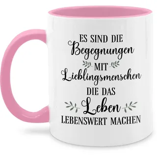 Shirtracer Tasse Lieblingsmensch Geschenk - Lieblingsmenschen Geschenke - Seelenverwand, Keramik, Freund rosa