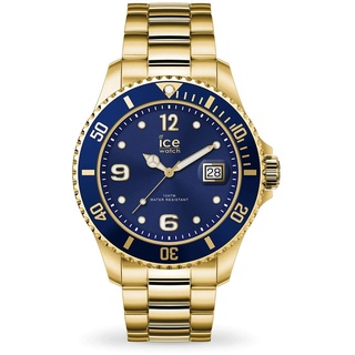 Ice-Watch - ICE steel Gold blue - Gold Herren/Unisexuhr mit Metallarmband - 016761 (Medium)