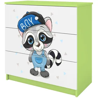 Raumhirsch Furniture Kommode, Grün, Holzwerkstoff, Rechteckig, 81x81x41 cm, Babymöbel, Kinderkommoden