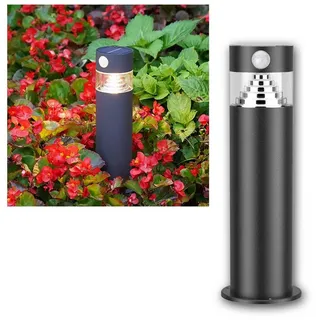 ChiliTec Wegeleuchte Aluminium 30 cm mit LED, Bewegungsmelder, schwarz