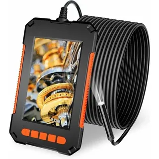 Endoskopkamera, 1080p Hd-endoskopkamera, Rohrinspektionskamera Mit 4,3-zoll-lcd-bildschirm, Ip67 Wasserdicht Mit 2600-mah-akku Und 10 M Starrem Kabel