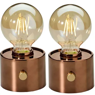 NORTHPOINT Nachttischlampe Bronze 2 St.