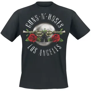 Guns N' Roses T-Shirt - Los Angeles Seal - S bis 5XL - für Männer - Größe L - schwarz  - Lizenziertes Merchandise! - L