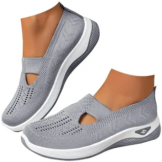 Generisch Fitness Schuhe Damen Gym,Orthopädische Schuhe Damen, Walkingschuhe Sommerschuhe Sommer Weite H Damenschuhe Breite Füße Leicht Barfußschuhe Barfussschuhe Atmungsaktive Und Laufschuhe - 40.5 EU