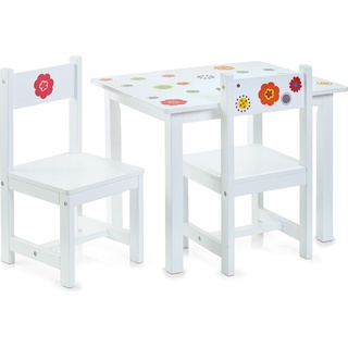 Zeller Present, Kinderstuhl + Kindertisch, Kinder-Sitzgarnitur mit Dekostickern (Kindersitzgruppe)