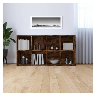 furnicato Bücherregal Bücherregal/Sideboard Räuchereiche 66×30×130 cm Holzwerkstoff braun