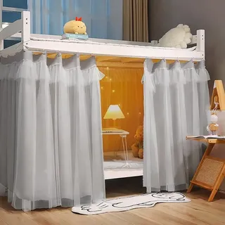 haozaikeji Vorhang für Etagenbett Kinder Bettvorhang Hochbett Betthimmel Mädchen Jungen Bettzelt Schlafsaal Bettvorhänge Dekor Schlafzimmer Studentenwohnheim Vorhang Bett Märchen Zelt Umrandung