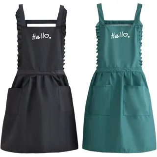 2er-pack Küchenschürzen Für Damen, Küchenschürze Für Damen, Kellnerschürze, Schürze Für Die Familienküche, Restaurantschürze